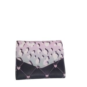 Luv Betsy Faux Leather Heart Quilted Stitch Bifold Wallet